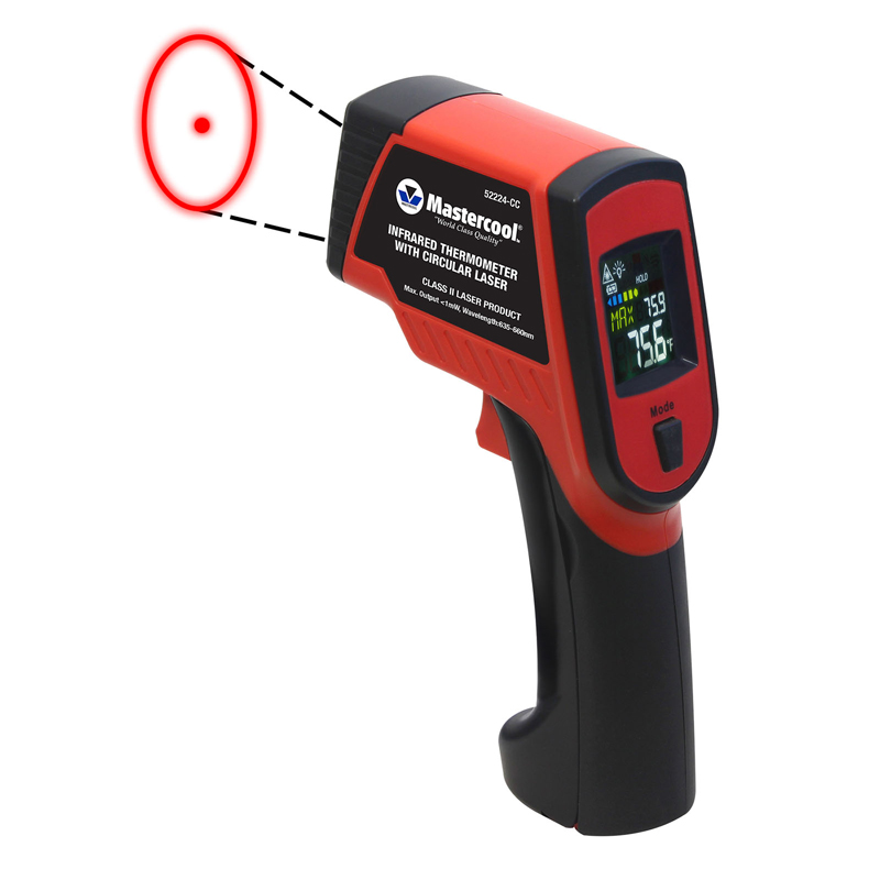 Thermomètre infrarouge à visée laser circulaire Mastercool